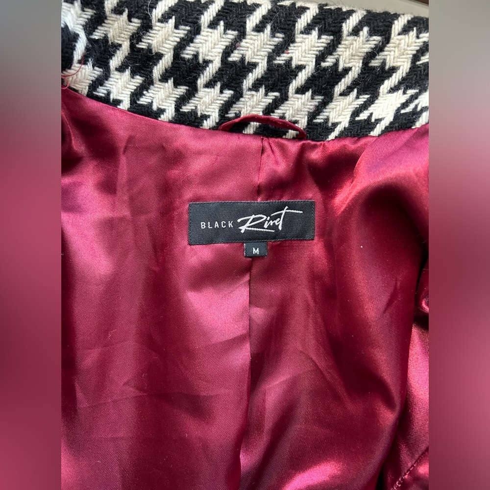 Black Rivet Houndstooth Wool Jacket - Picture 11 of 11